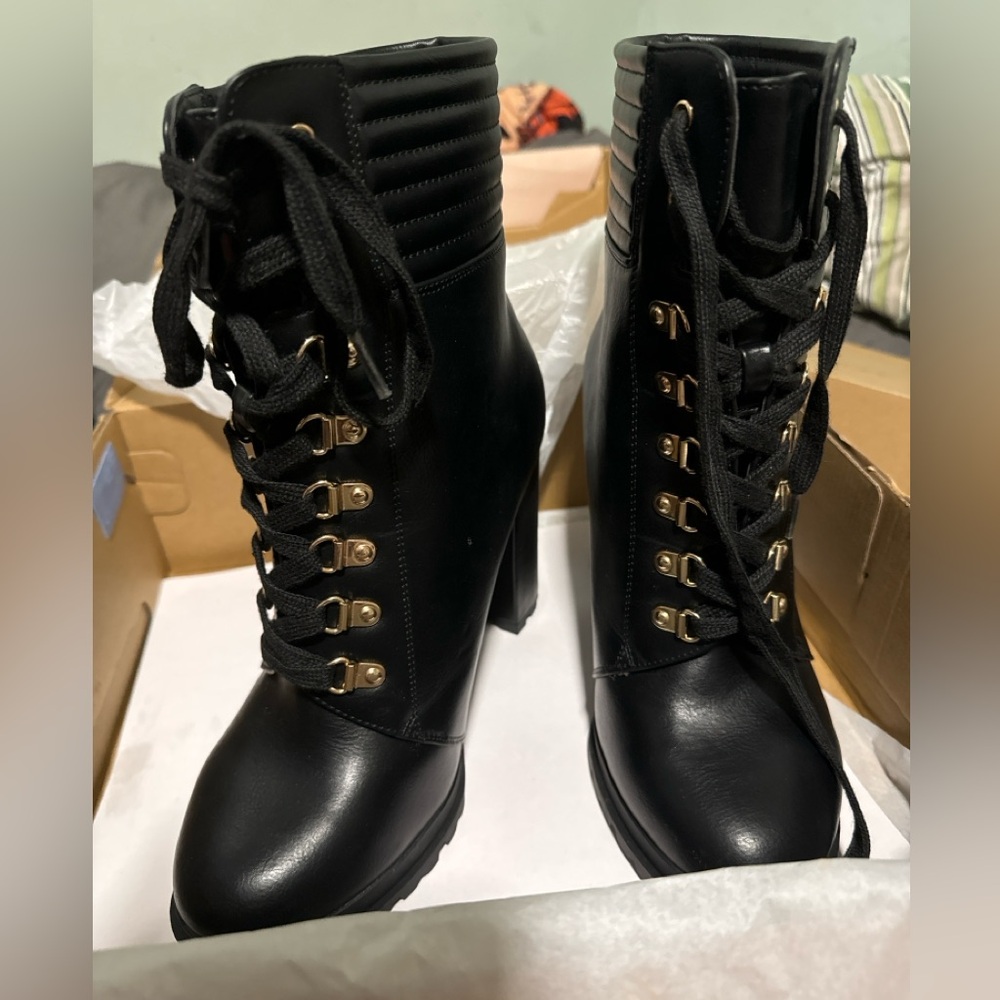 Black Booties, tall, new